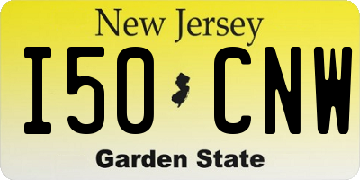 NJ license plate I50CNW