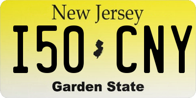 NJ license plate I50CNY