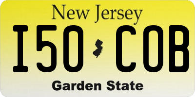 NJ license plate I50COB