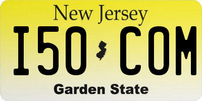 NJ license plate I50COM