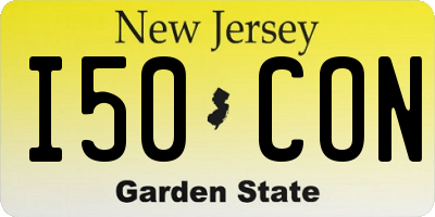 NJ license plate I50CON