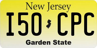 NJ license plate I50CPC