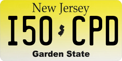 NJ license plate I50CPD