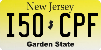 NJ license plate I50CPF
