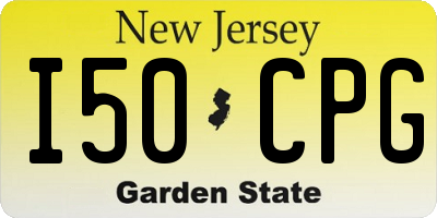 NJ license plate I50CPG