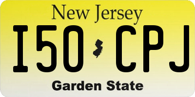 NJ license plate I50CPJ