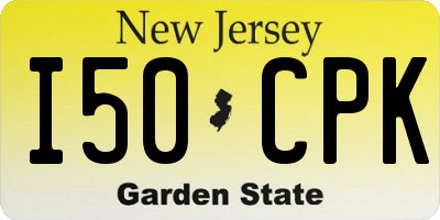 NJ license plate I50CPK