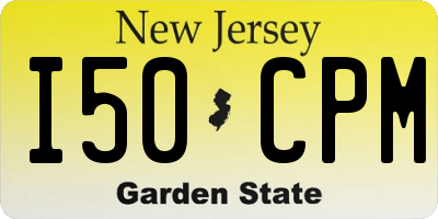 NJ license plate I50CPM