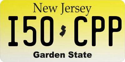 NJ license plate I50CPP