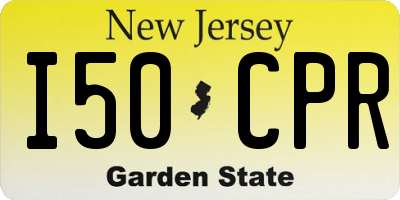 NJ license plate I50CPR