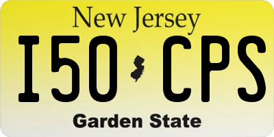 NJ license plate I50CPS