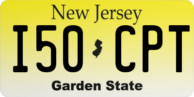 NJ license plate I50CPT