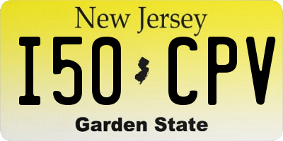NJ license plate I50CPV
