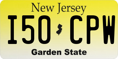 NJ license plate I50CPW