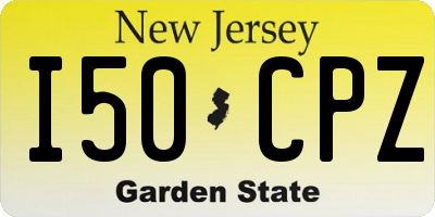 NJ license plate I50CPZ