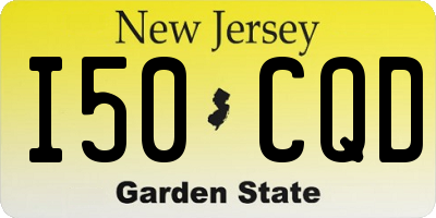 NJ license plate I50CQD