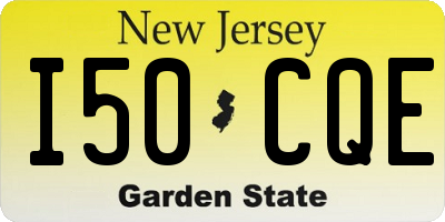 NJ license plate I50CQE