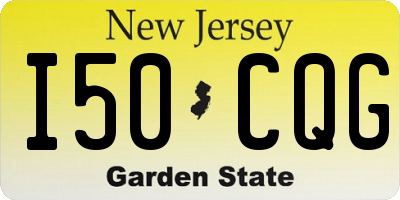NJ license plate I50CQG