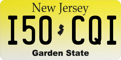 NJ license plate I50CQI