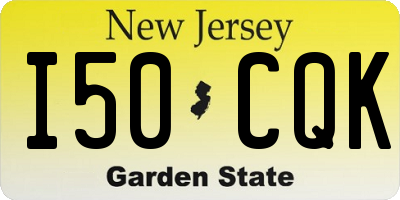 NJ license plate I50CQK