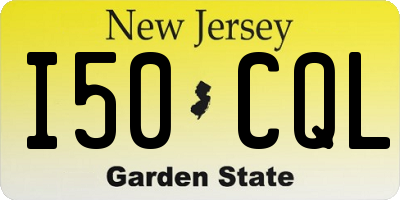 NJ license plate I50CQL