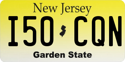 NJ license plate I50CQN