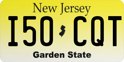 NJ license plate I50CQT
