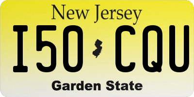 NJ license plate I50CQU