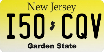NJ license plate I50CQV