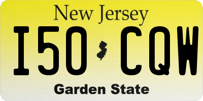 NJ license plate I50CQW