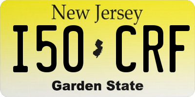 NJ license plate I50CRF