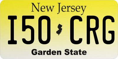 NJ license plate I50CRG
