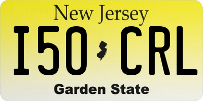NJ license plate I50CRL