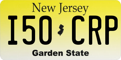 NJ license plate I50CRP