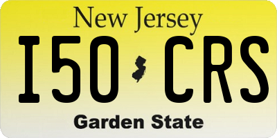 NJ license plate I50CRS