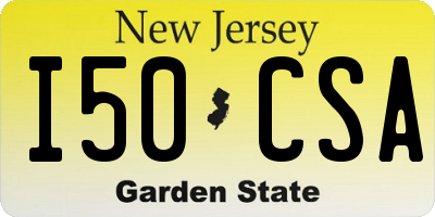 NJ license plate I50CSA