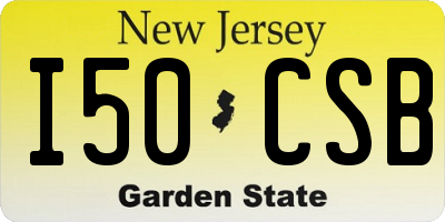 NJ license plate I50CSB