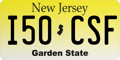 NJ license plate I50CSF