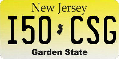 NJ license plate I50CSG