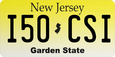 NJ license plate I50CSI