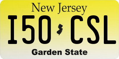 NJ license plate I50CSL