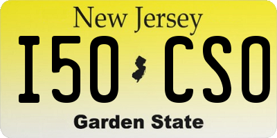 NJ license plate I50CSO