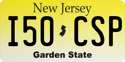 NJ license plate I50CSP