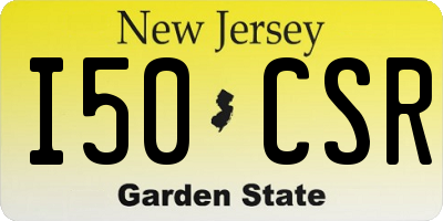 NJ license plate I50CSR