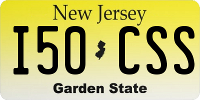 NJ license plate I50CSS