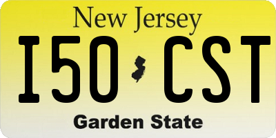 NJ license plate I50CST