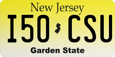 NJ license plate I50CSU