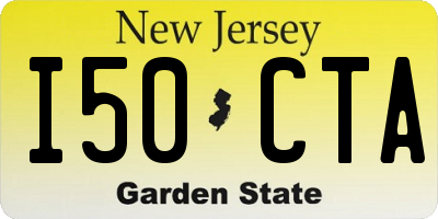 NJ license plate I50CTA