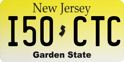 NJ license plate I50CTC
