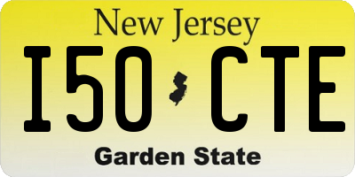 NJ license plate I50CTE